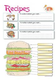 RECIPES - ESL worksheet by HERRAEZ