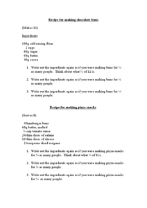 recipe conversions worksheet
