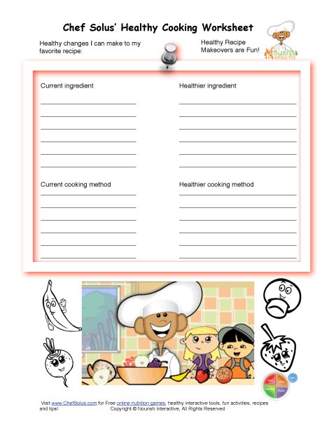 recipe worksheet with questions