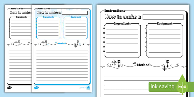 recipe worksheet with questions