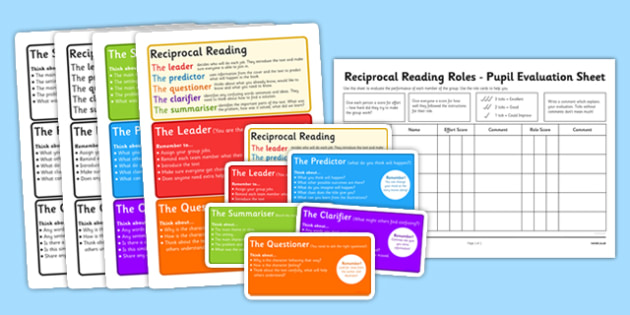 Reciprocal Reading Role Cards (teacher made) - Twinkl