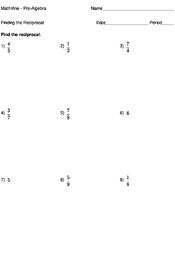 Finding the Reciprocal - MathVine.com