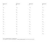 Mixed Numbers: Finding the Reciprocal Worksheet for 6th Grade ...