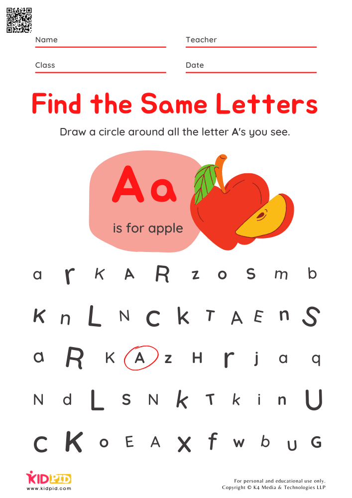 Letter Recognition Preschool Worksheets - Kidpid