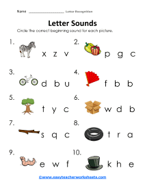 Letter Recognition Worksheets