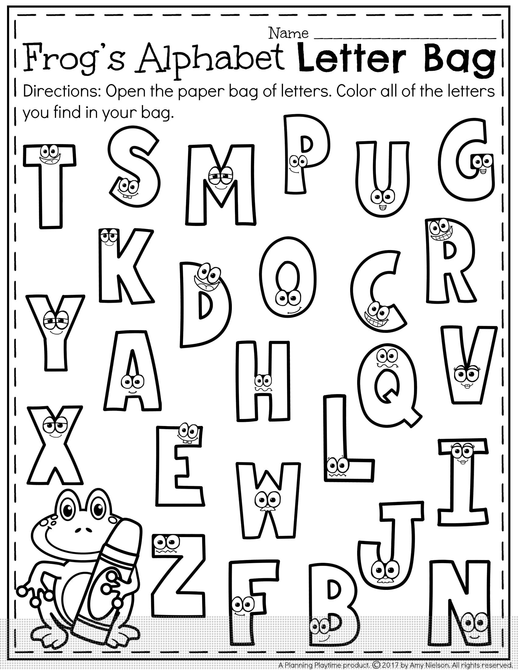 Letter Recognition Worksheets - Planning Playtime