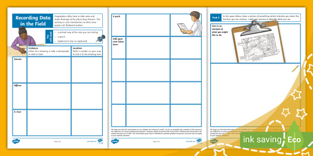 Recording Data in the Field (teacher made) - Twinkl