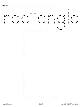 Rectangle Tracing Worksheet - Printable Tracing Shapes Worksheets ...