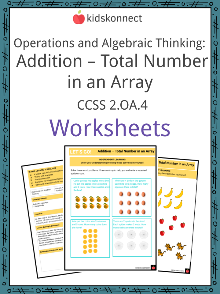 Operations and Algebraic Thinking: Addition – Total Number in an ...