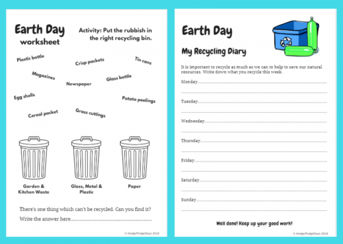 recycle worksheet