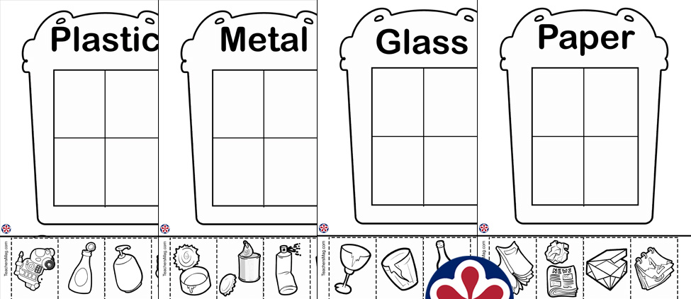 recycling for kids worksheet