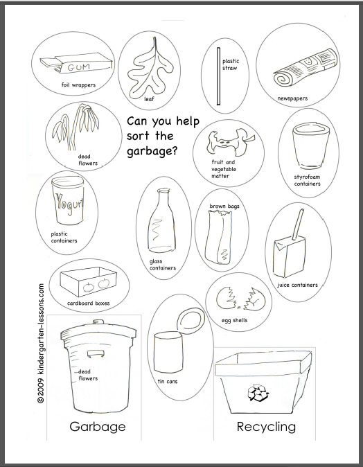 RECYCLING FOR KIDS - 2 - Kindergarten Lessons