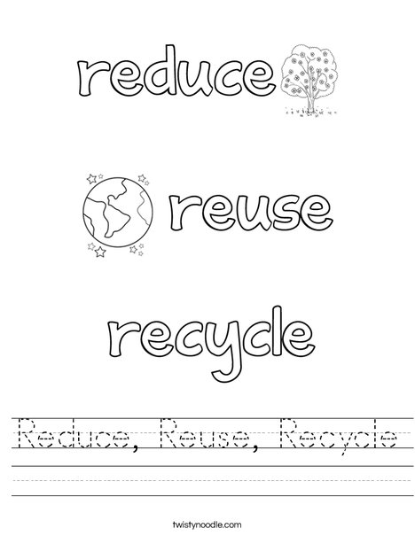recycling worksheet for preschool