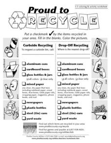 recycling worksheet