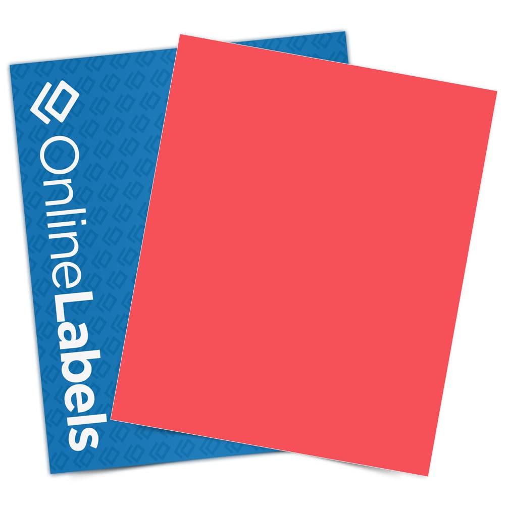 Amazon.com : Red Sticker Paper - 8.5 x 11 Full Sheet Label - for ...