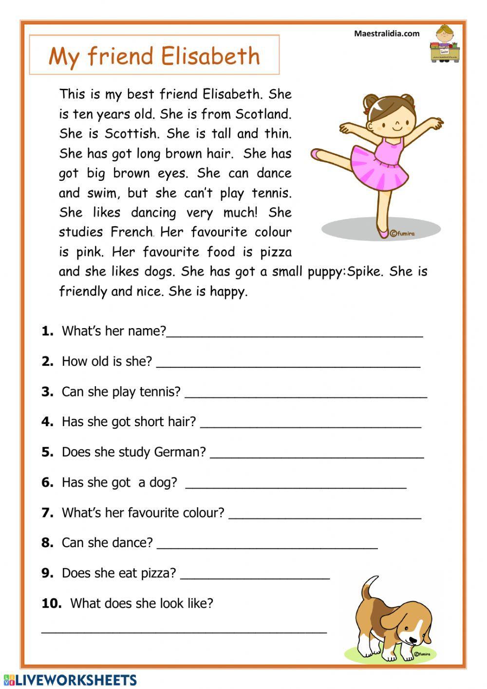 Reading. worksheet  