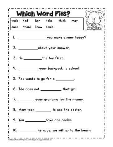 Reading Worksheet - 6 Worksheets