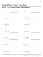reducing fraction worksheet for grade 4