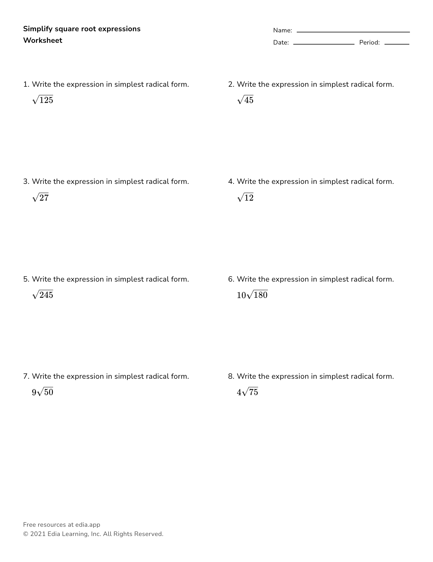 Edia | Free math homework in minutes