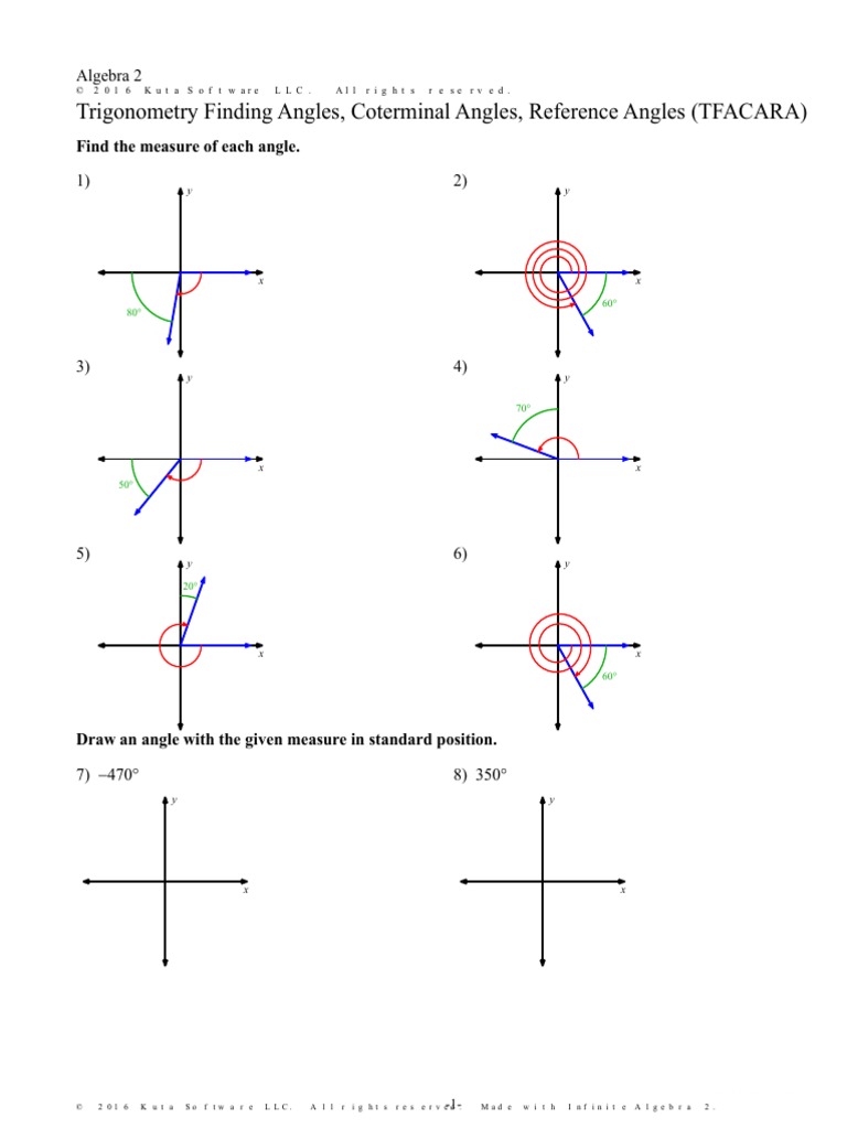 Trigonometry Finding Angles Coterminal Angles Reference Angles Trigonometry Finding Angles Coterminal Angles Reference Angles