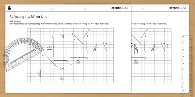 ? Reflection Picture Worksheet (PDF) | KS3 Maths | Beyond