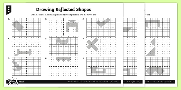 reflections of shapes worksheet answers