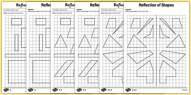 reflections of shapes worksheet answers