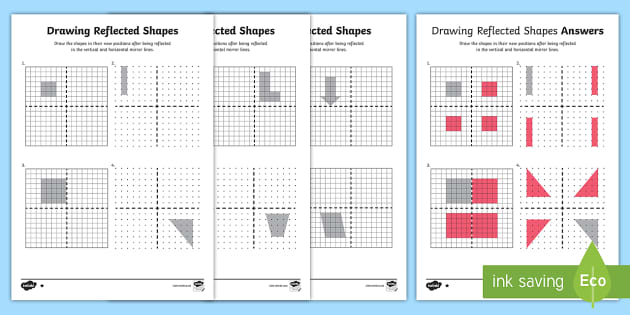 reflections of shapes worksheet answers