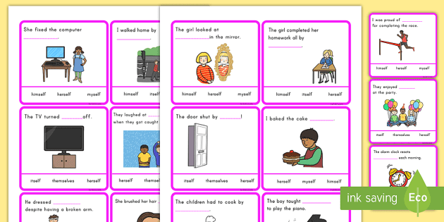 Reflexive Pronouns Cards   | Twinkl USA