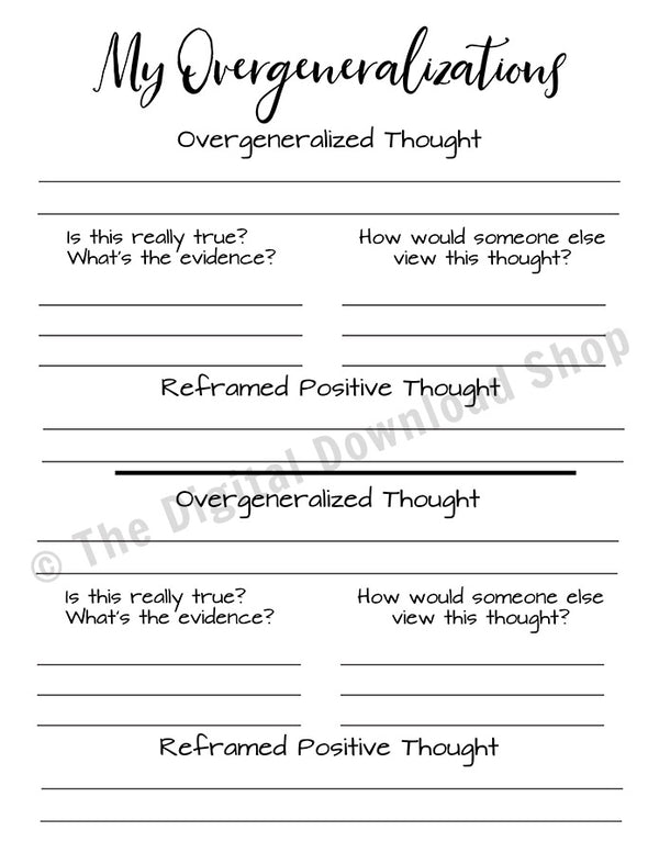 reframing worksheet