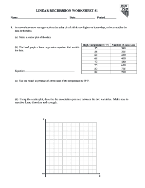 Linear Regression Worksheet 1 Answer Key - Fill Online, Printable ...