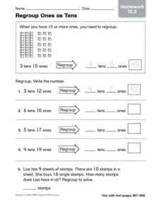 regroup tens and ones worksheet
