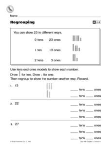 regroup tens and ones worksheet
