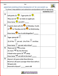 2nd Grade Addition and Subtraction Word Problems