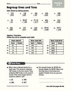 regrouping tens and hundreds worksheet