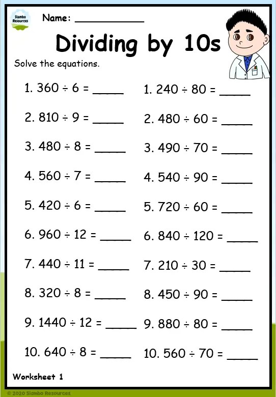 Grade 6 Division Worksheets | Free Printables | Math Worksheets