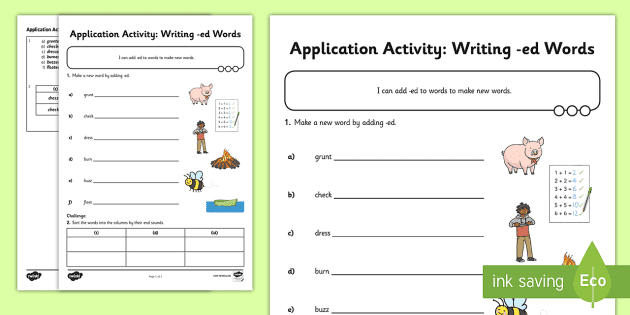 English Unite - Past Tense Verb Sounds Worksheet