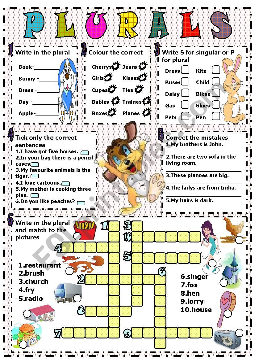 regular plurals - ESL worksheet by LILIAAMALIA
