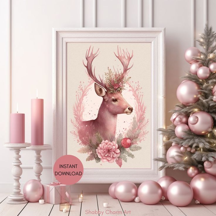 reindeer wall art printable