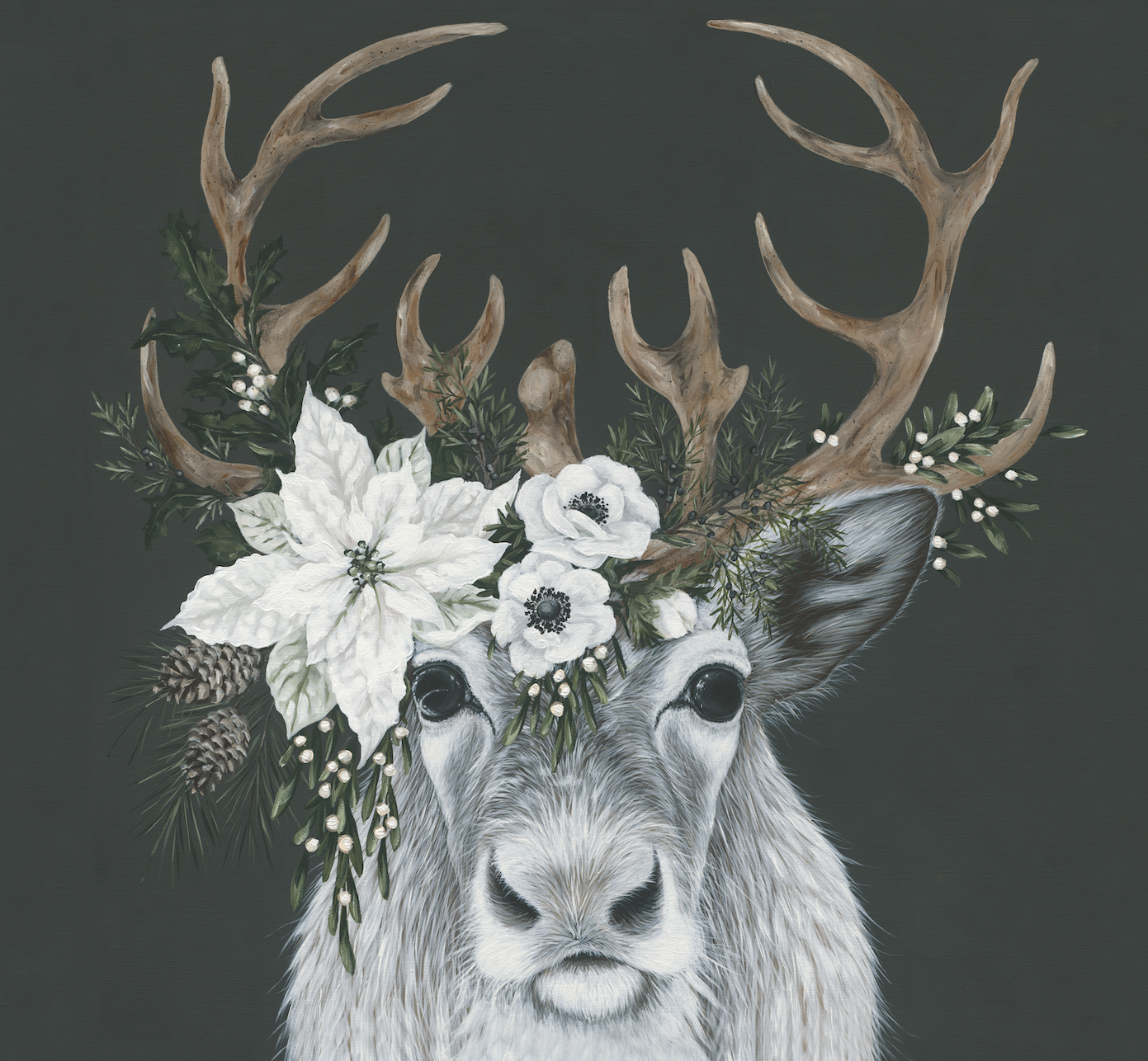 Snow the Reindeer - Hollihocks