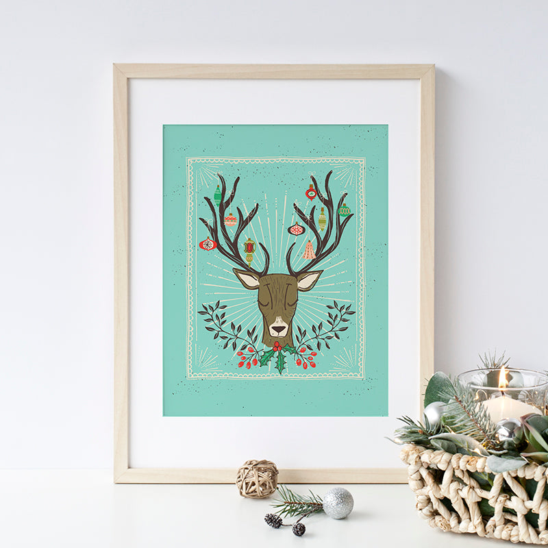 reindeer wall art printable
