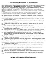 Reinforcement vs Punishment answers HandOut.doc - Answers ...