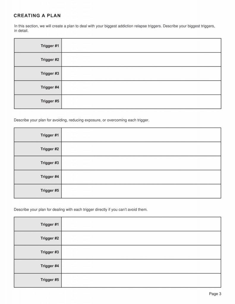 relapse prevention workbooks online