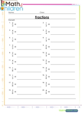 relate fractions and decimals worksheet 5th grade