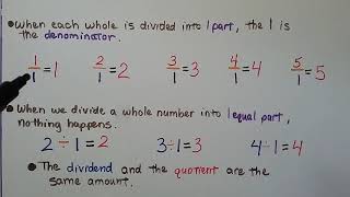 relate fractions and whole numbers worksheet