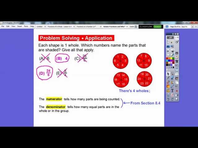 relate fractions and whole numbers worksheet