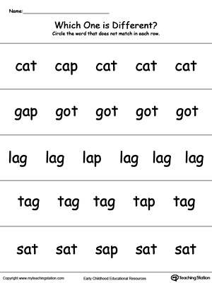 FREE* Which One is Different? AP Words | MyTeachingStation.com