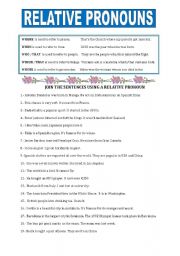 relative pronoun worksheet pdf