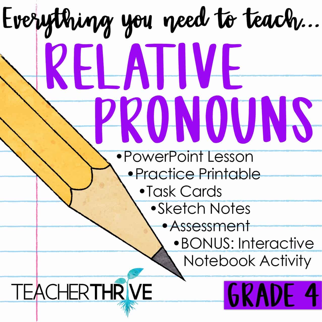 relative pronouns 4th grade worksheet