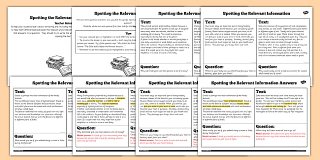 Retrieve and Record Relevant Information Differentiated Activity